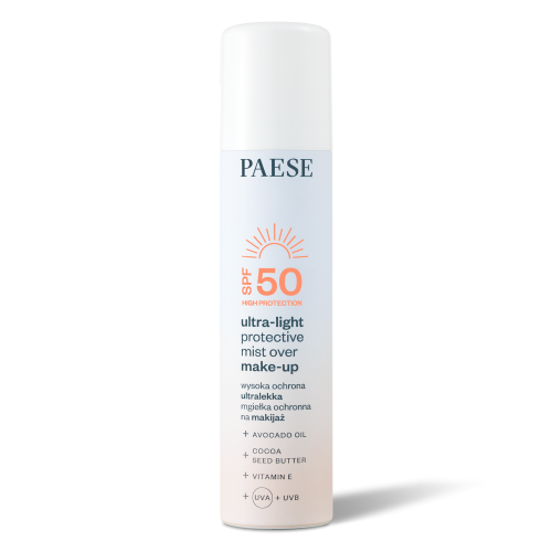 <span>Ultralekka Mgiełka SPF 50 </span> mgiełka ochronna na makijaż