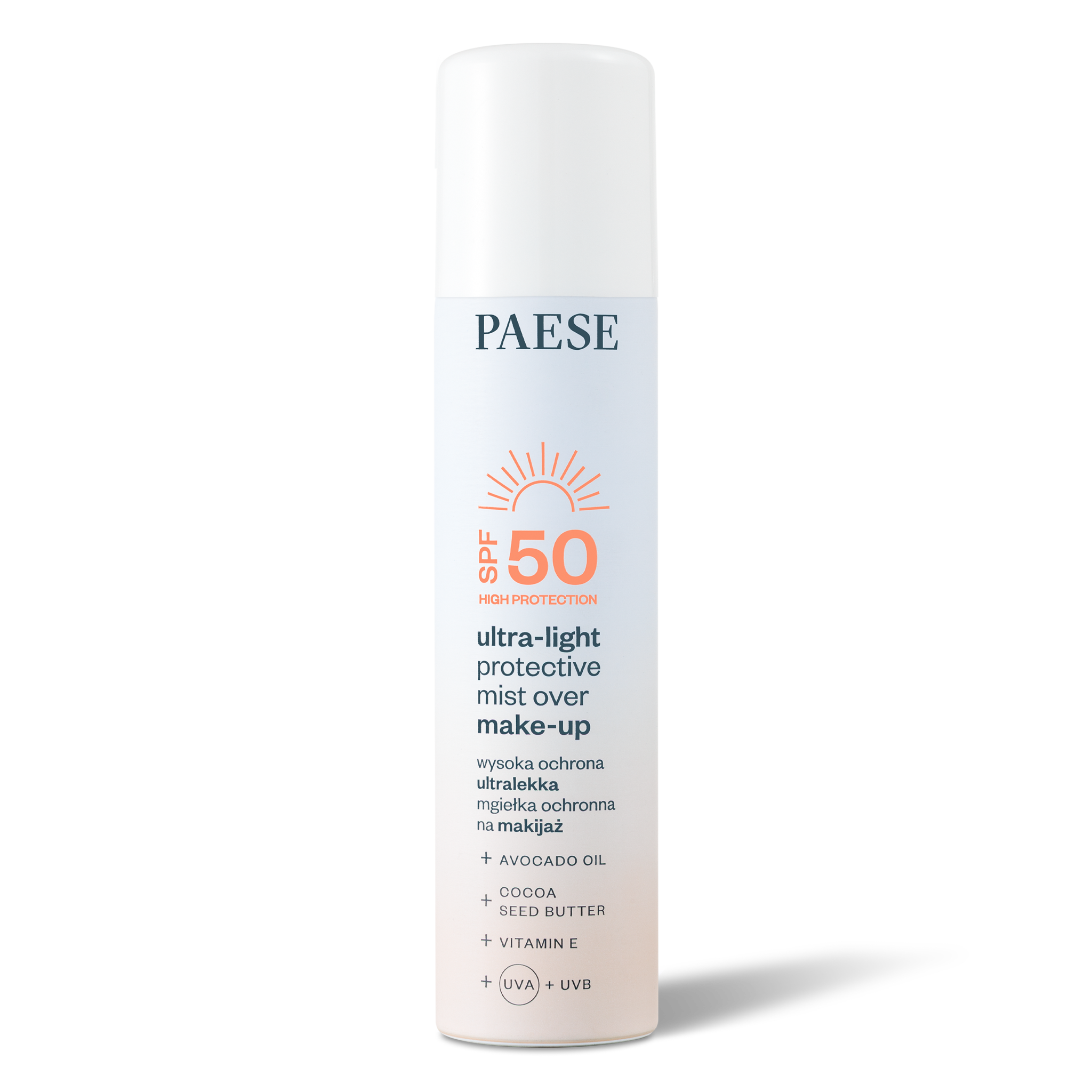 <span>Ultralekka Mgiełka SPF 50 </span> mgiełka ochronna na makijaż