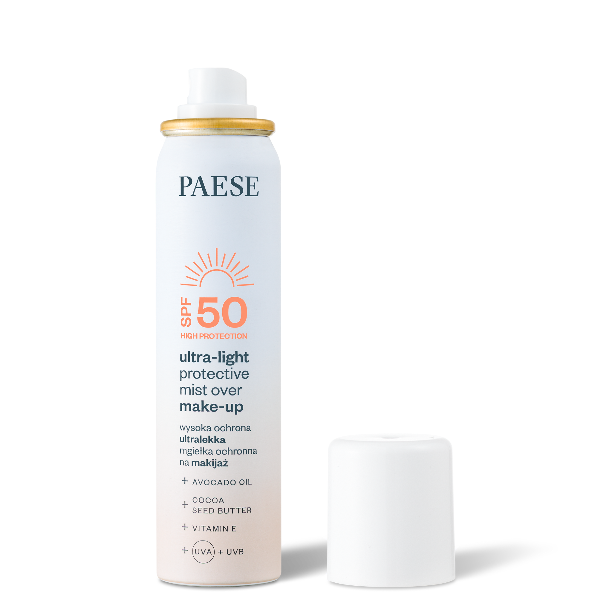 <span>Ultralekka Mgiełka SPF 50 </span> mgiełka ochronna na makijaż