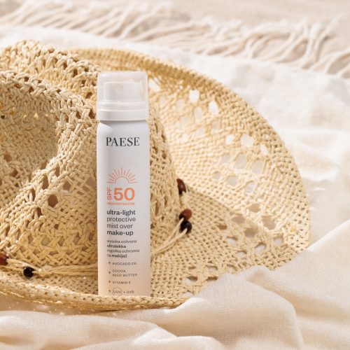 <span>Ultralekka Mgiełka SPF 50 </span> mgiełka ochronna na makijaż